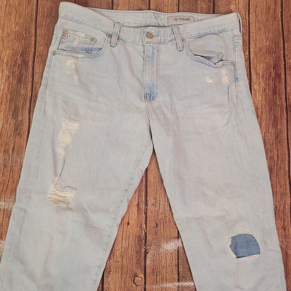 Adriano Goldschmied Womens Jeans 30 Ex-Boyfriend Slim Slouchy Raw Hem Distressed - Picture 11 of 14